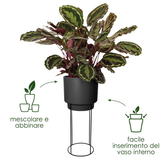 b.for studio round 22cm living black